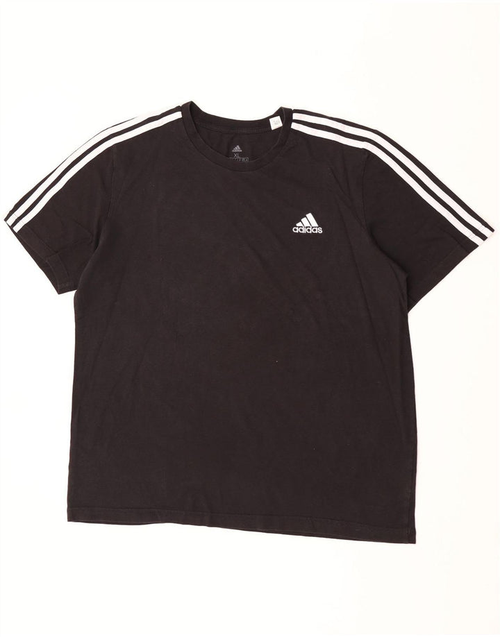 ADIDAS Mens T-Shirt Top XL Black Cotton