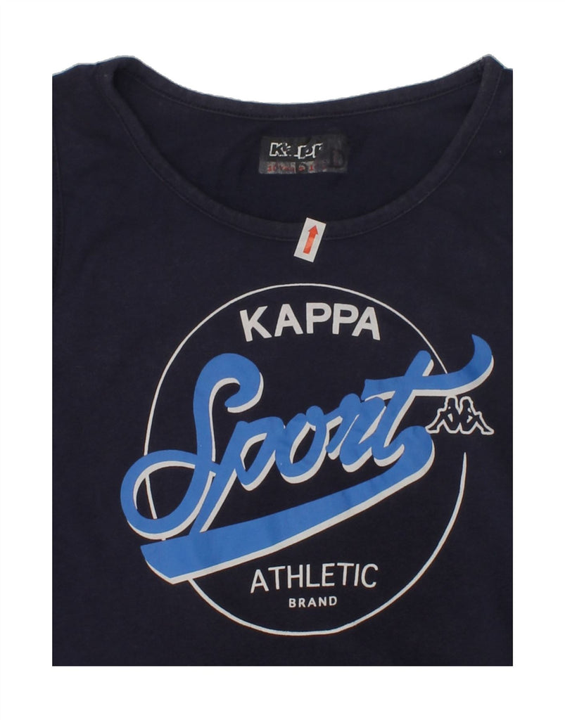 KAPPA Boys Graphic Vest Top 9-10 Years Navy Blue Cotton | Vintage Kappa | Thrift | Second-Hand Kappa | Used Clothing | Messina Hembry 