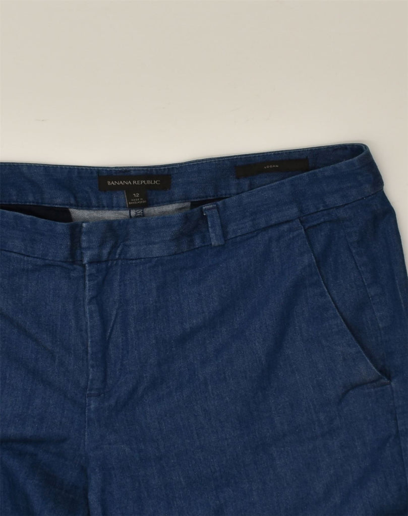 BANANA REPUBLIC Womens Straight Chino Trousers US 12 Large W36 L31 Blue | Vintage Banana Republic | Thrift | Second-Hand Banana Republic | Used Clothing | Messina Hembry 