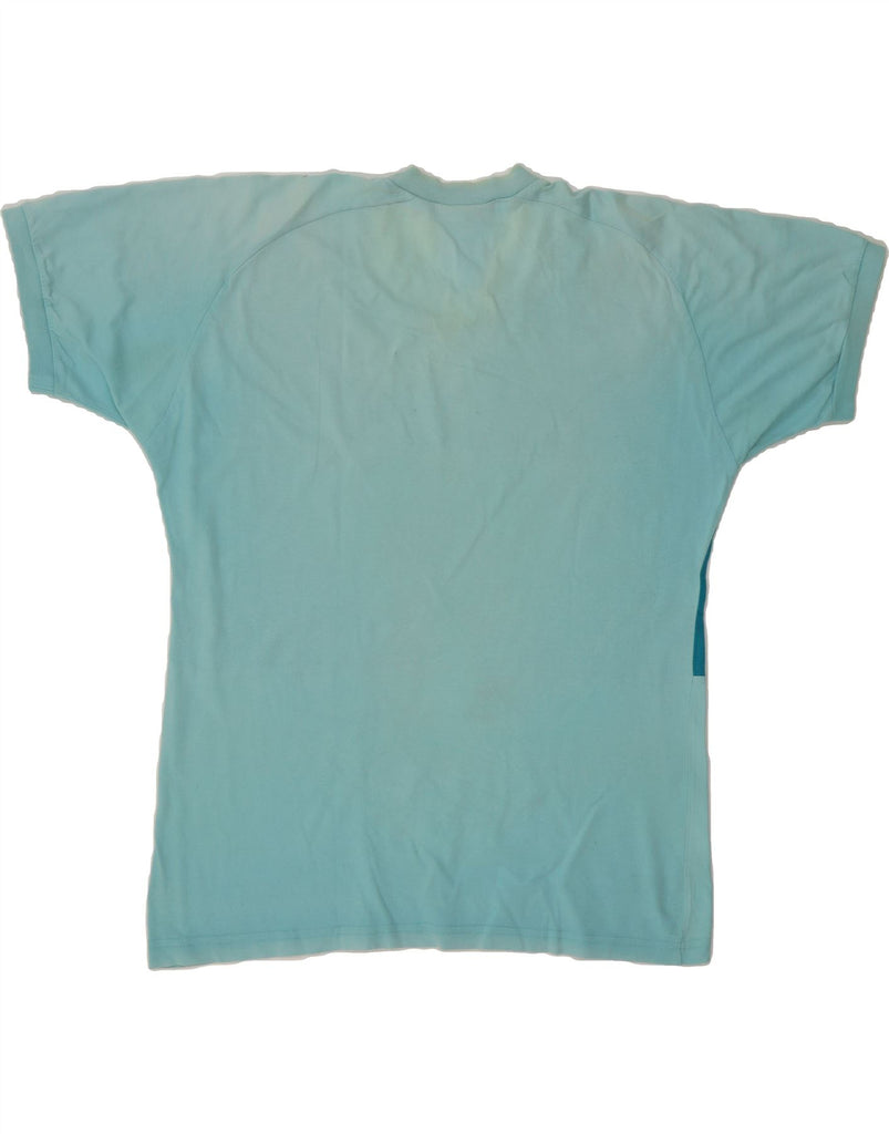 ADIDAS Mens T-Shirt Top XL Blue Colourblock Cotton Vintage Adidas and Second-Hand Adidas from Messina Hembry 