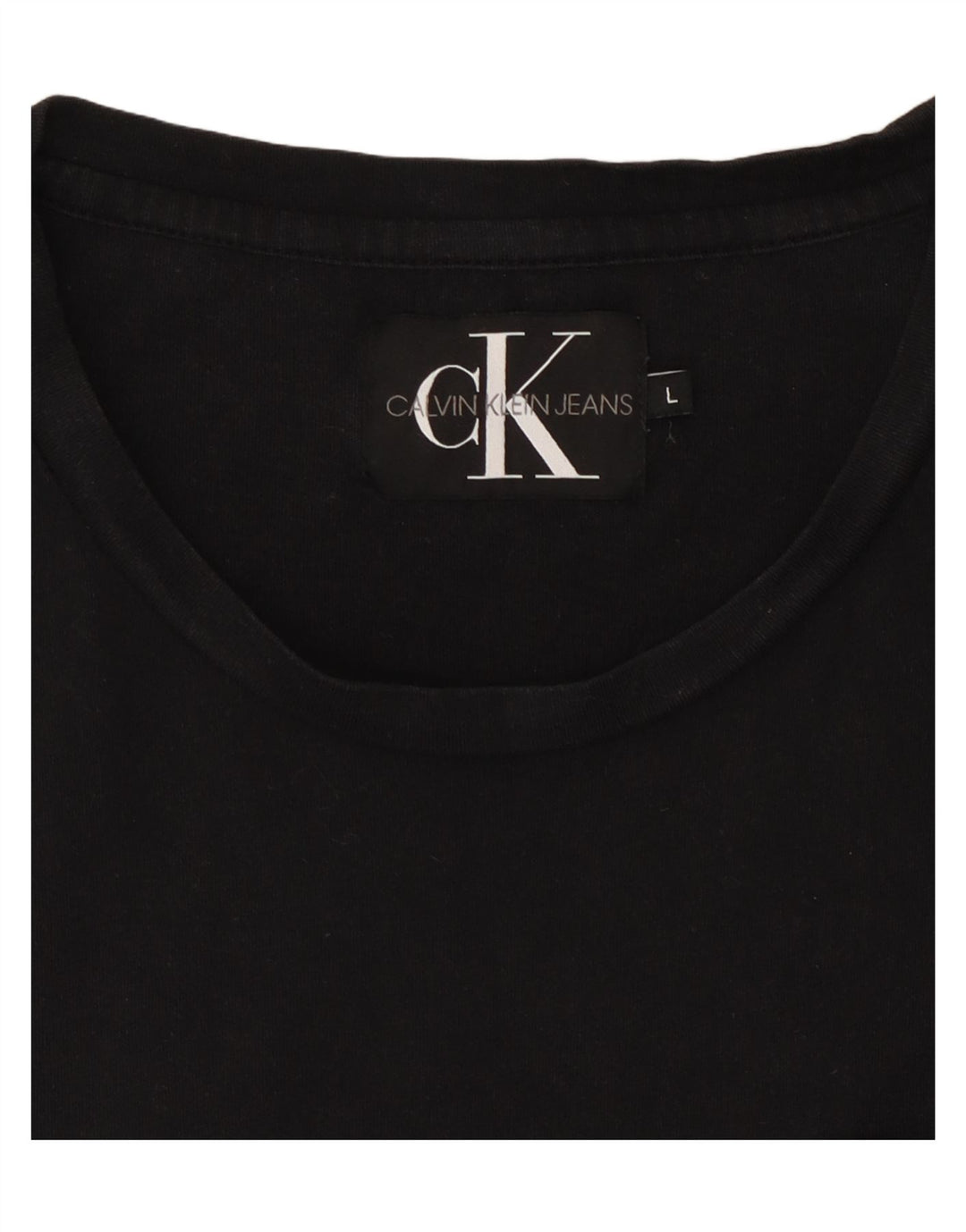 CALVIN KLEIN JEANS Mens T-Shirt Top Large Black