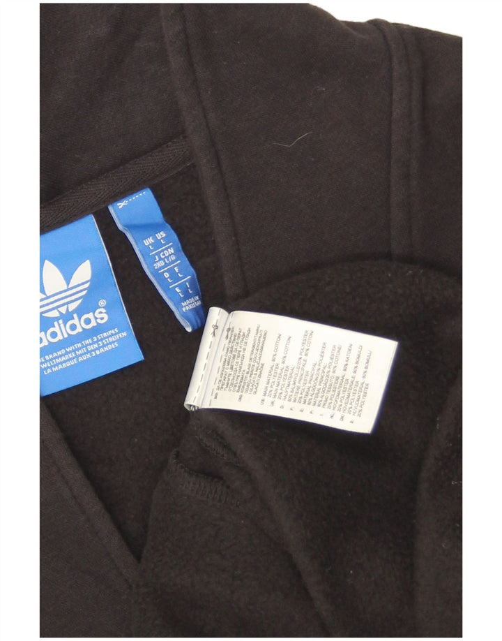 Adidas Mens Tracksuit Top Jacket Large Black Cotton
