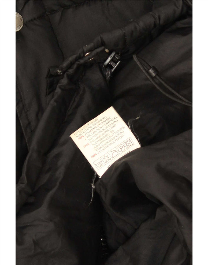 Energie Mens Graphic Hooded Padded Jacket UK 38 Medium Black Nylon