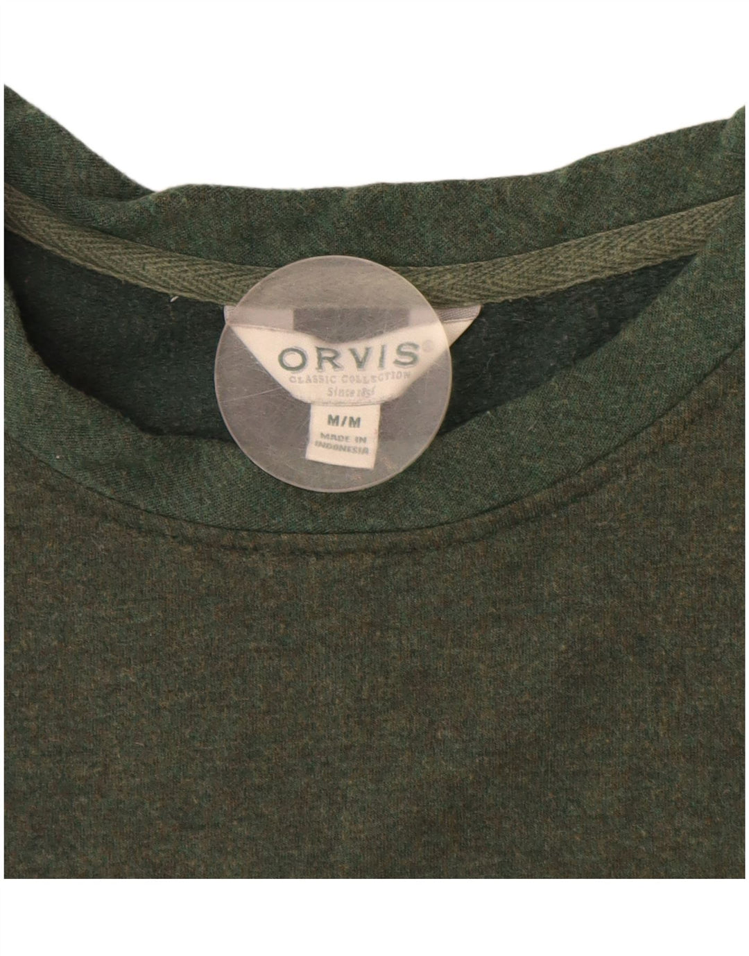 Orvis Mens Sweatshirt Jumper Medium Green Modal