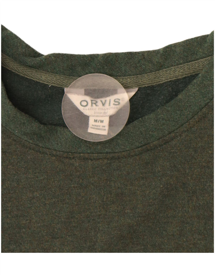 Orvis Mens Sweatshirt Jumper Medium Green Modal