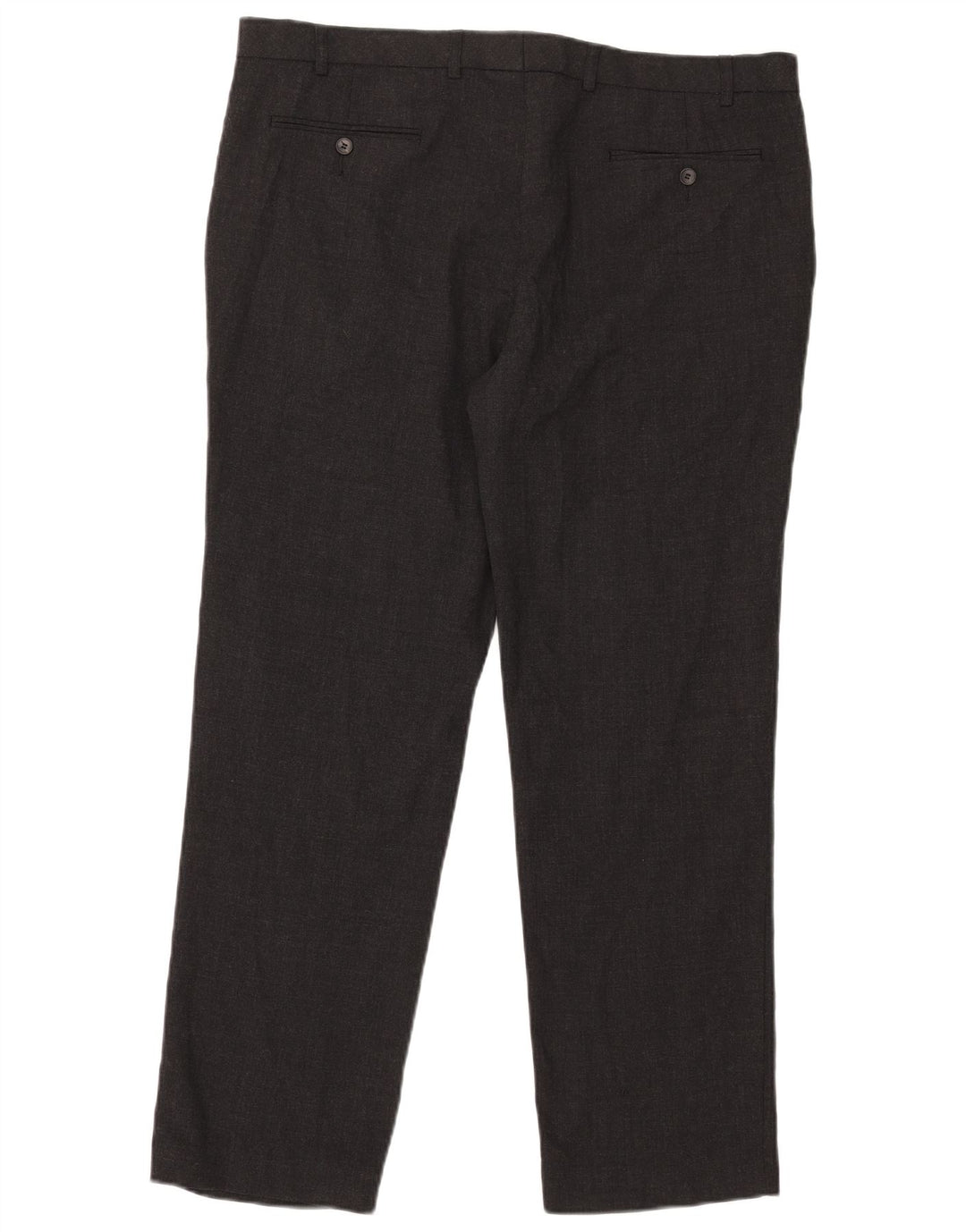 Marks & Spencer Mens Tailored Straight Suit Trousers W40 L31 Grey Wool