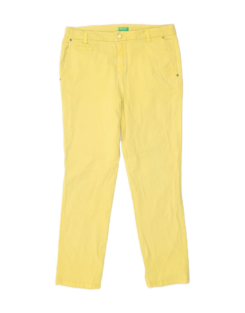 BENETTON Mens Slim Fit Chino Trousers W30 L28  Yellow Cotton | Vintage Benetton | Thrift | Second-Hand Benetton | Used Clothing | Messina Hembry 