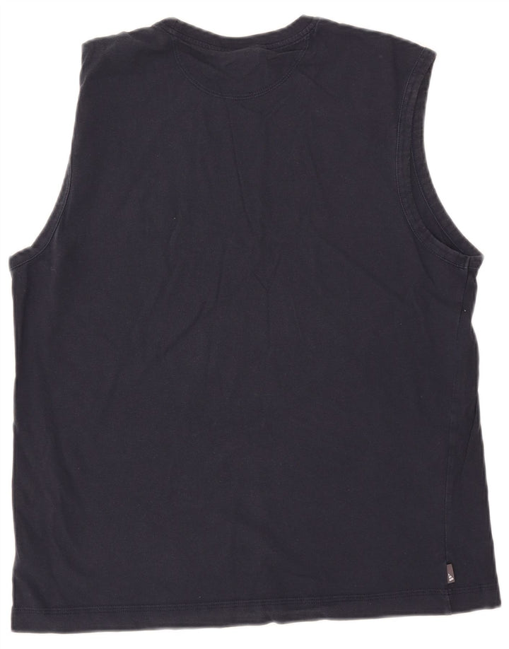 Adidas Mens Vest Top Large Navy Blue Cotton