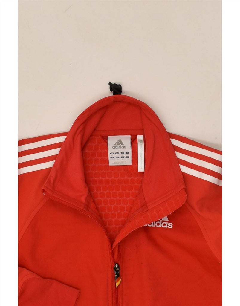 ADIDAS Womens Tracksuit Top Jacket UK 12 Medium Red Polyester | Vintage Adidas | Thrift | Second-Hand Adidas | Used Clothing | Messina Hembry 