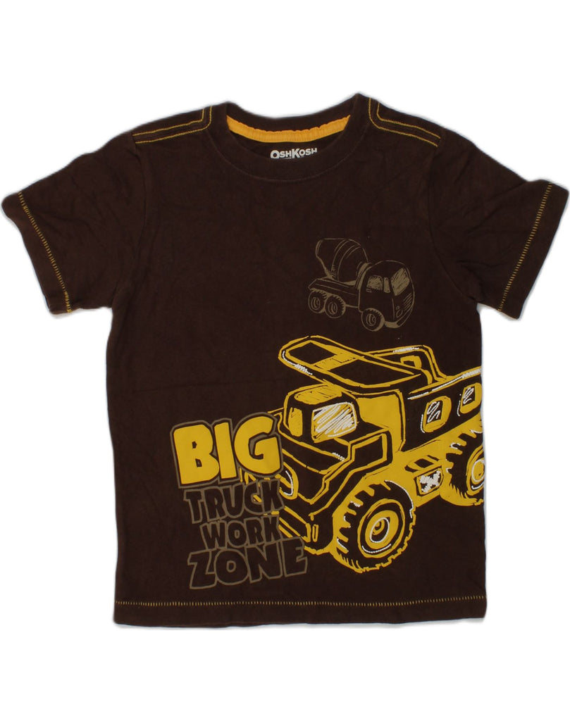 OSH KOSH Boys Graphic T-Shirt Top 3-4 Years Brown Cotton | Vintage Osh Kosh | Thrift | Second-Hand Osh Kosh | Used Clothing | Messina Hembry 