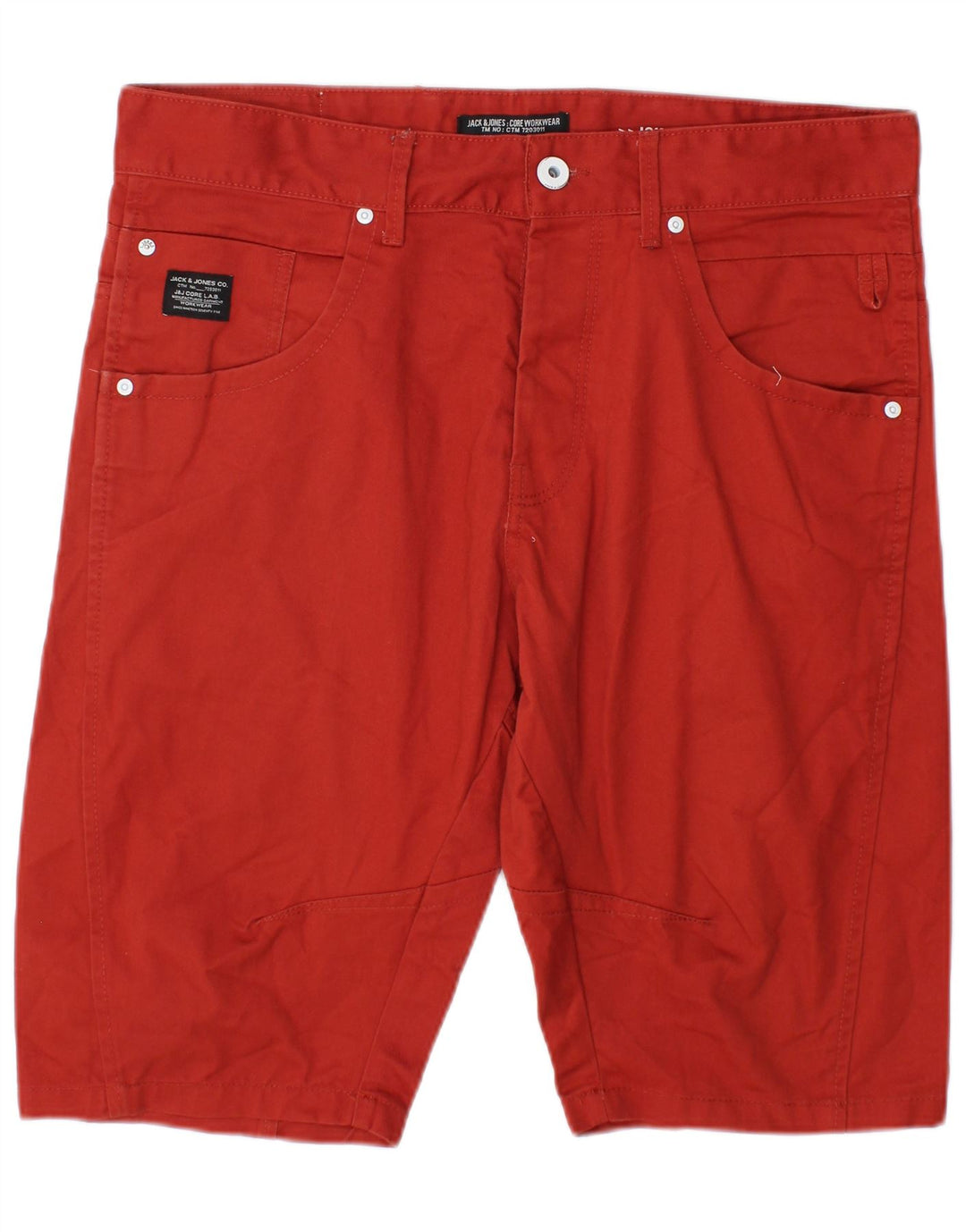 Jack & Jones Mens Casual Shorts XL W38 Red Cotton