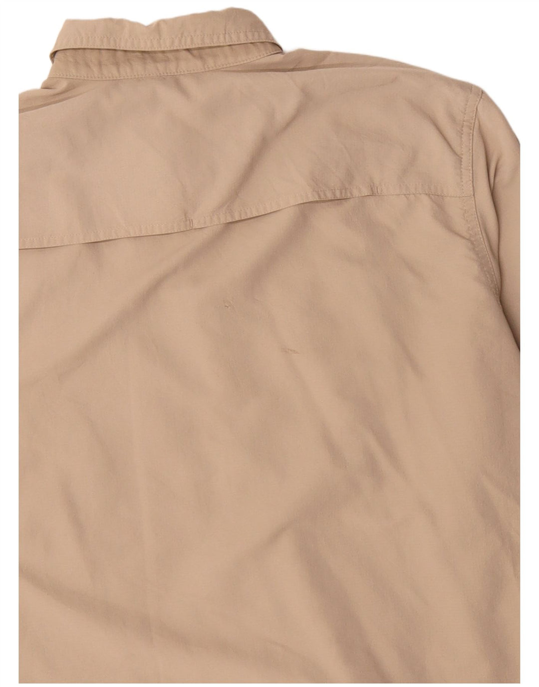 Eddie Bauer Mens Shirt Large Beige Polyester