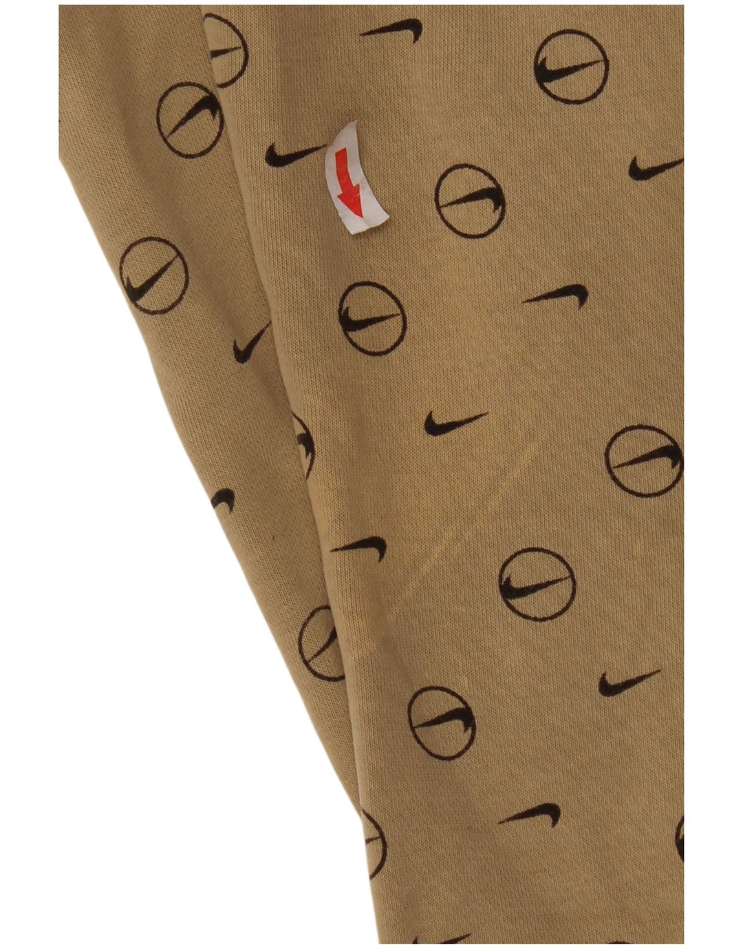 Nike Mens Graphic Tracksuit Trousers Joggers Small Beige Geometric
