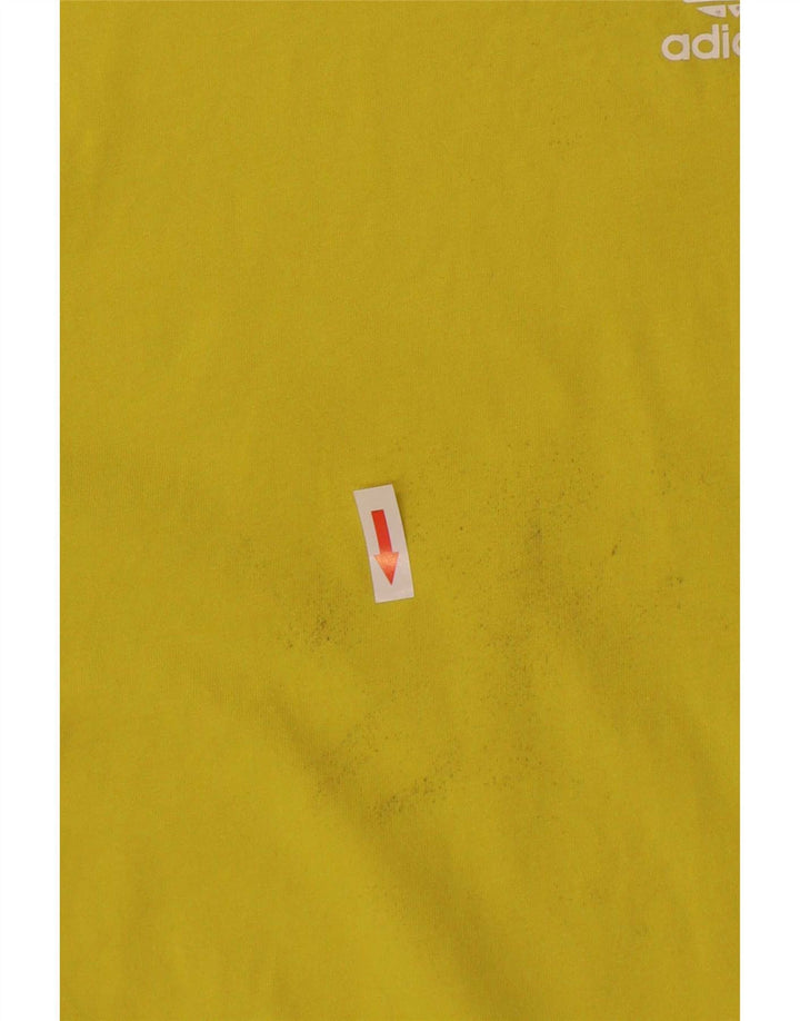 Adidas Mens Graphic T-Shirt Top Medium Yellow