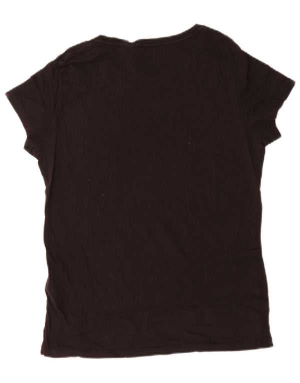 Levi's Womens Graphic T-Shirt Top UK 12 Medium Black Cotton