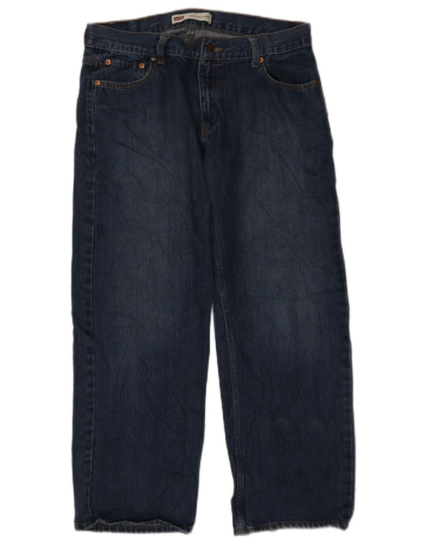Levi's Girls 550 Relaxed Fit Straight Jeans 13-14 Years W33 L28 Navy Blue