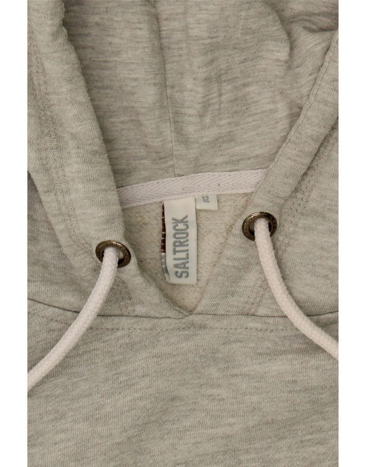 SALTROCK Womens Hoodie Jumper UK 12 Medium  Grey Cotton Vintage Saltrock and Second-Hand Saltrock from Messina Hembry 