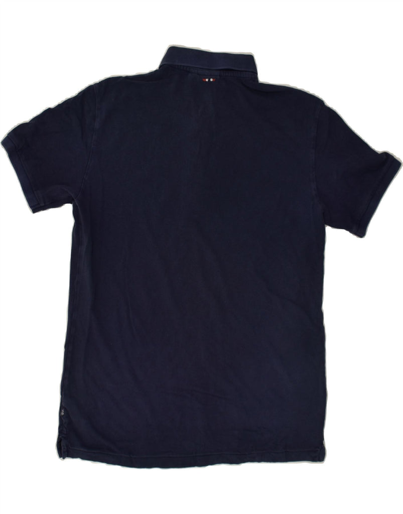 NAPAPIJRI Mens Polo Shirt Large Navy Blue Cotton | Vintage Napapijri | Thrift | Second-Hand Napapijri | Used Clothing | Messina Hembry 