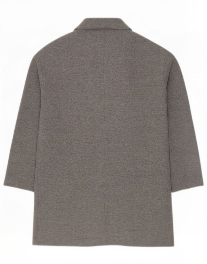 Zara Womens Open Overcoat UK 10 Small Grey