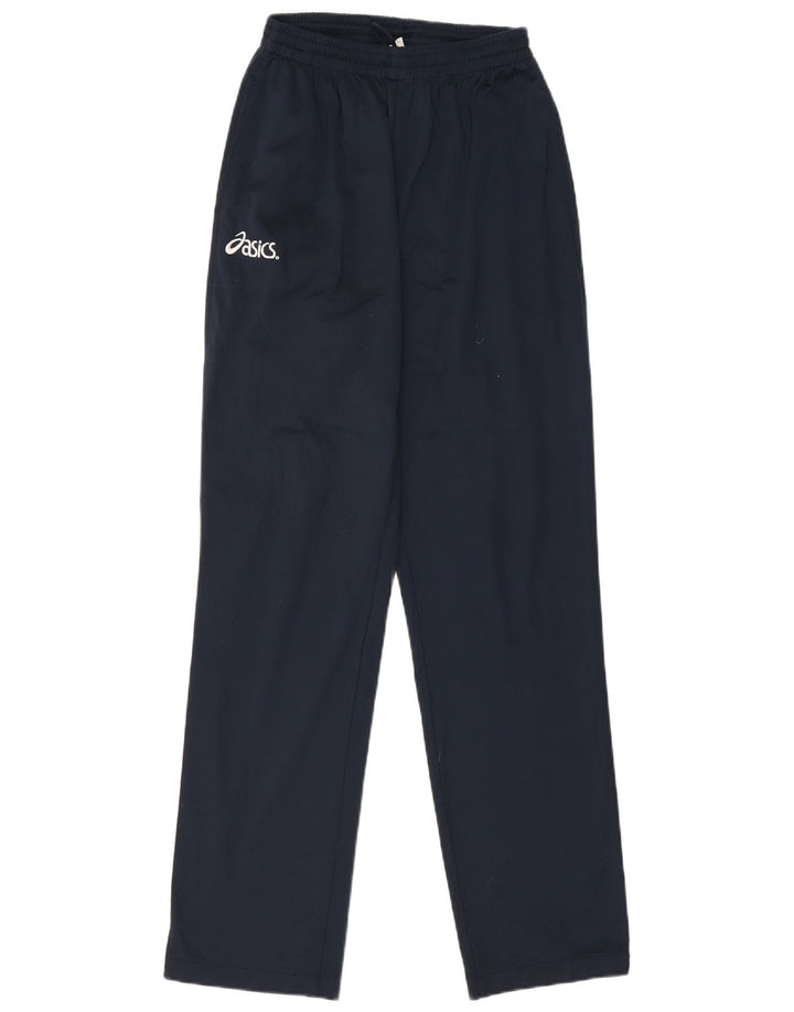 Asics Mens Graphic Tracksuit Trousers Medium  Navy Blue Polyester