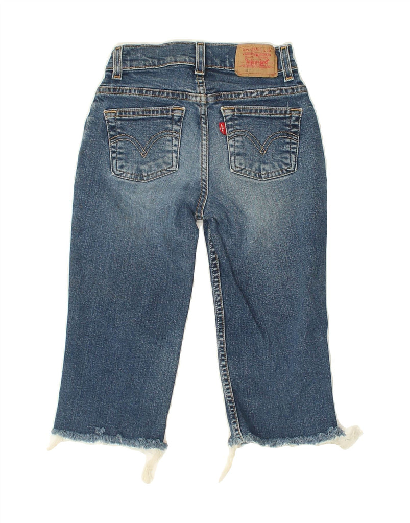 LEVI'S Girls 517 Slim Capri Jeans 7-8 Years W22 L14 Blue Cotton | Vintage Levi's | Thrift | Second-Hand Levi's | Used Clothing | Messina Hembry 