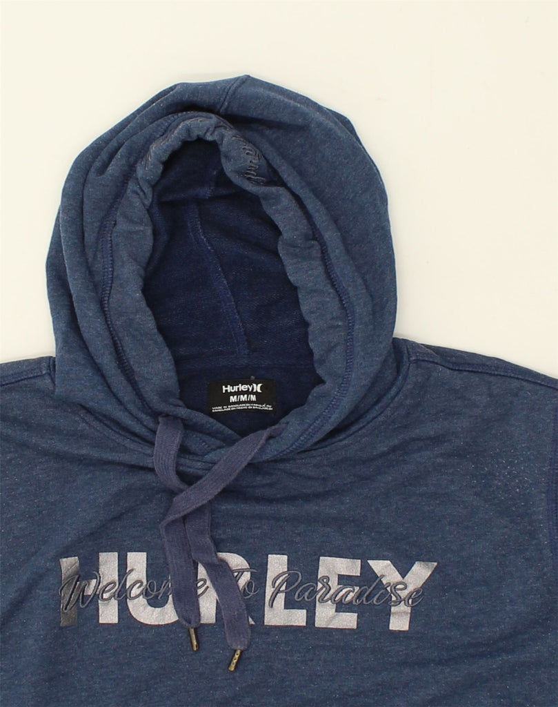 HURLEY Mens Graphic Hoodie Jumper Medium Navy Blue Cotton | Vintage Hurley | Thrift | Second-Hand Hurley | Used Clothing | Messina Hembry 