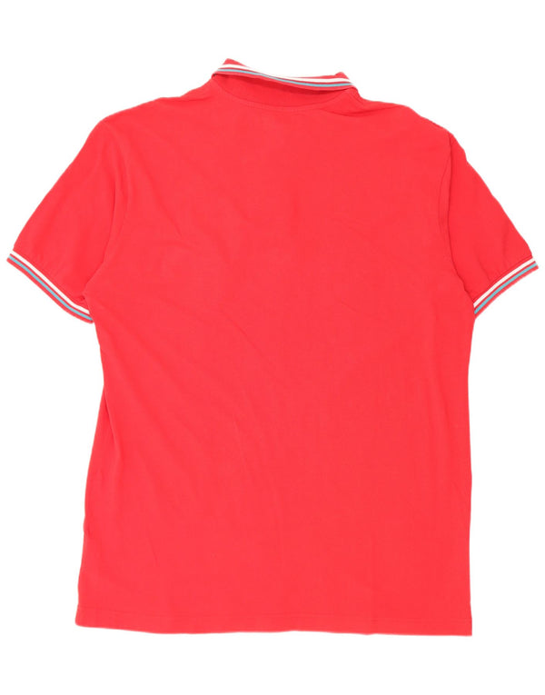 Kappa Mens Polo Shirt 3XL Red Striped Cotton