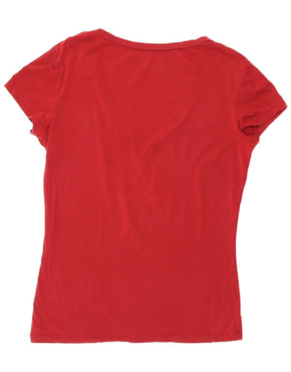 Stefanel Womens T-Shirt Top UK 18 XL Burgundy