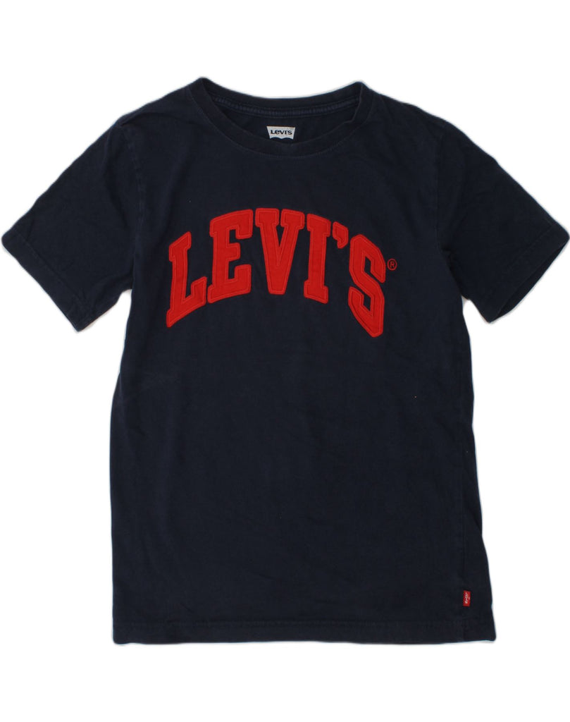 LEVI'S Boys Graphic T-Shirt Top 10-11 Years Medium Navy Blue Cotton | Vintage Levi's | Thrift | Second-Hand Levi's | Used Clothing | Messina Hembry 