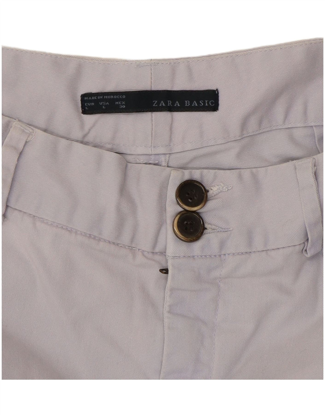 Zara Womens Chino Shorts Large W30 Blue