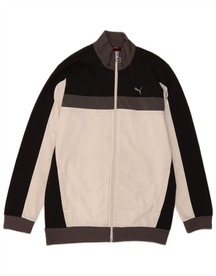 Puma Boys Tracksuit Top Jacket 11-12 Years White Colourblock
