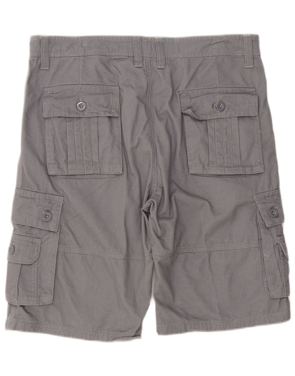 Vogue Mens Cargo Shorts W32 Medium Grey Cotton