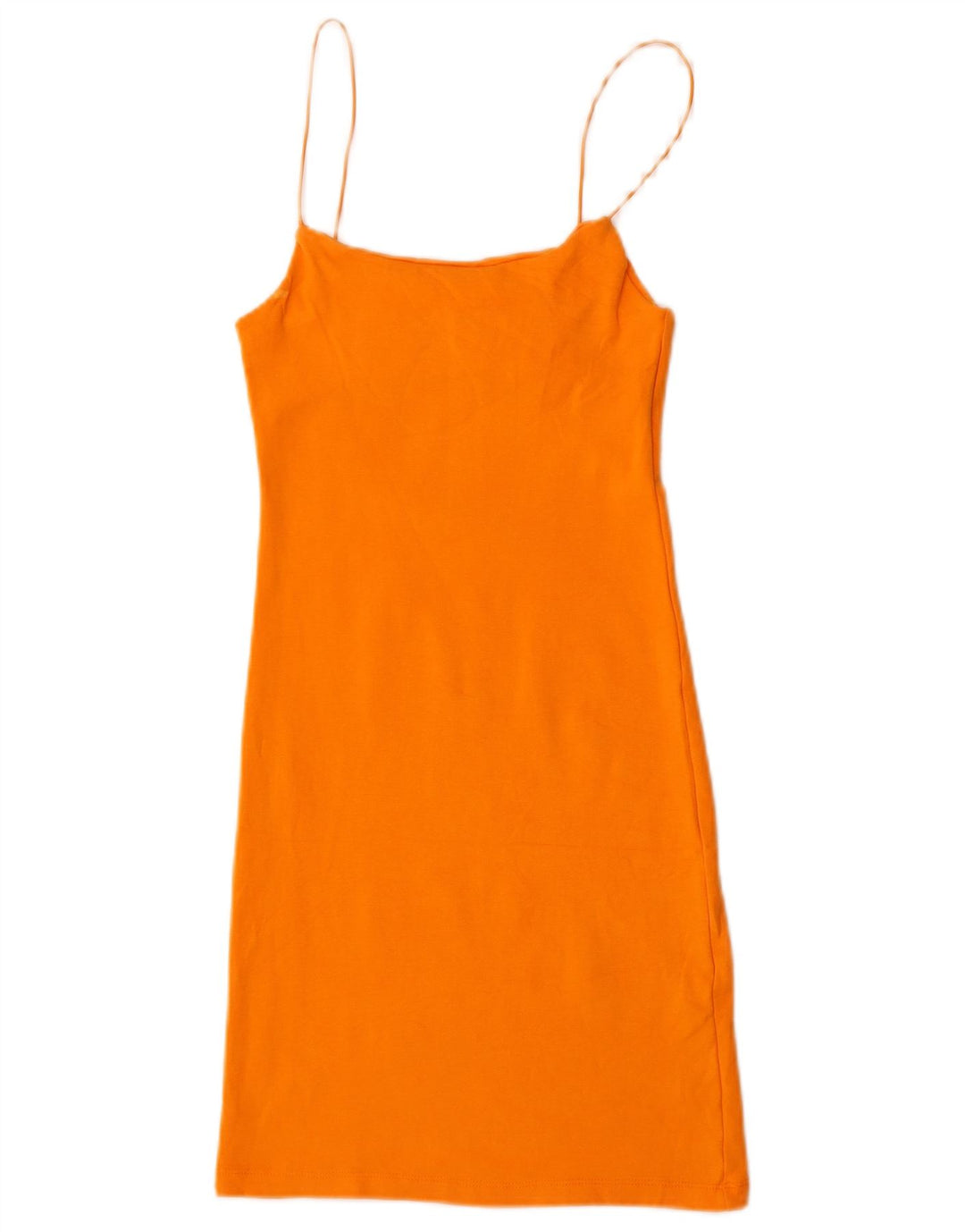 Zara Womens Slip Dress UK 12 Medium Orange Cotton