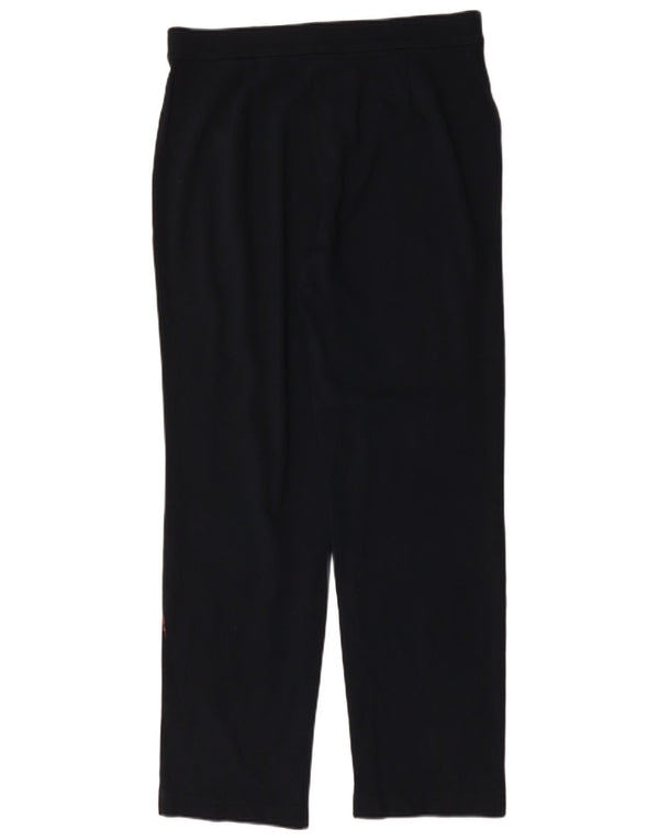 Marks & Spencer Womens Casual Trousers UK 14 Large W34 L31 Navy Blue