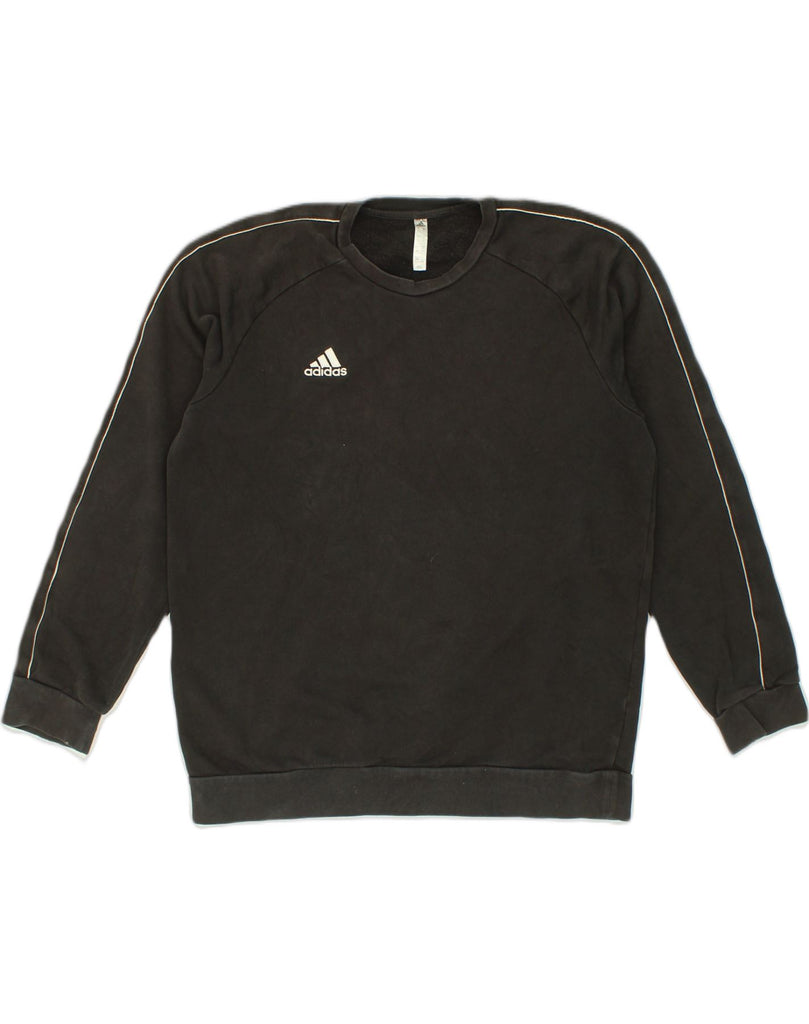 ADIDAS Mens Sweatshirt Jumper XL Black Cotton | Vintage Adidas | Thrift | Second-Hand Adidas | Used Clothing | Messina Hembry 