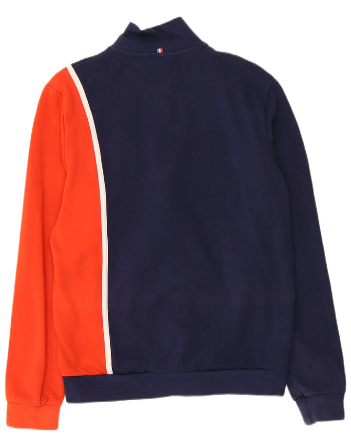 LE COQ SPORTIF Mens Tracksuit Top Jacket Medium Navy Blue Colourblock