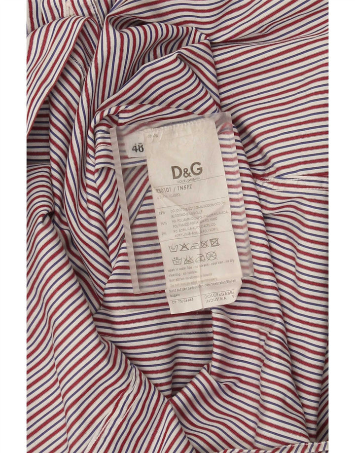 Dolce & Gabbana Mens Shirt IT 48 Medium Multicoloured Striped Cotton