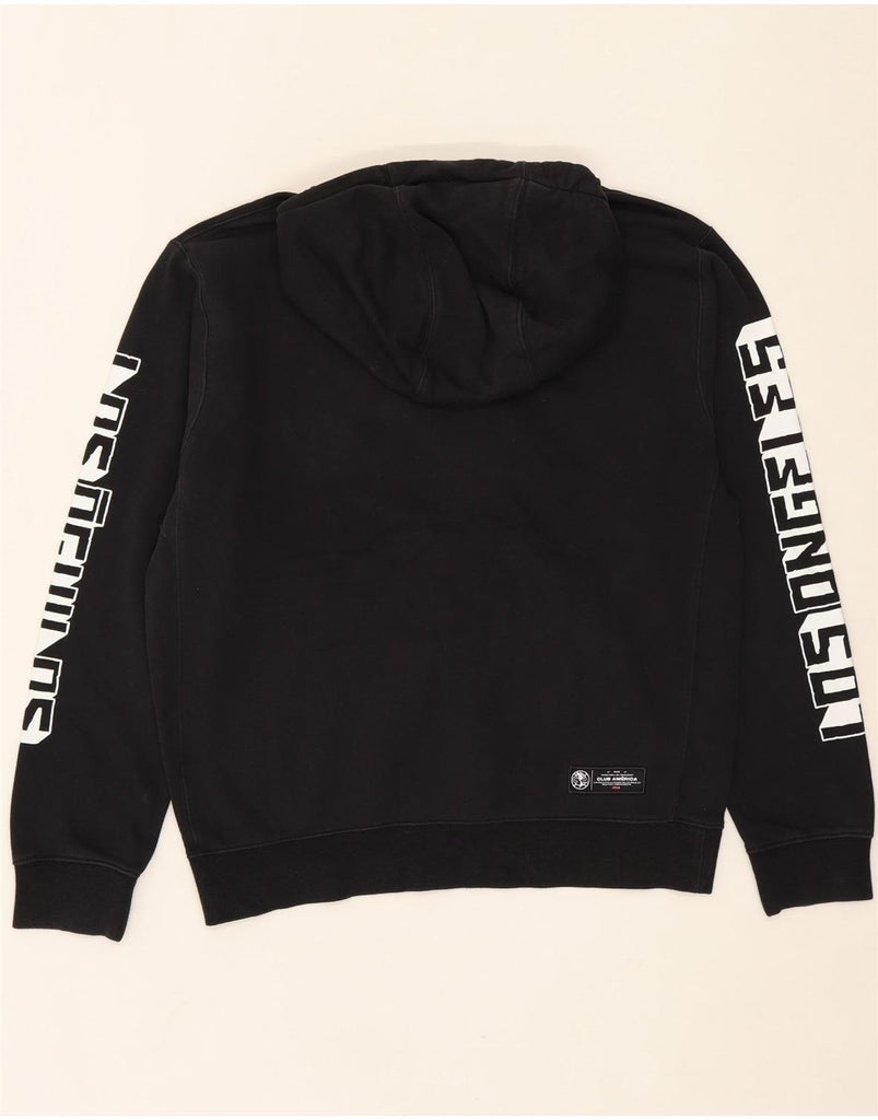 NIKE Mens Graphic Hoodie Jumper Small Black Cotton Vintage Nike and Second-Hand Nike from Messina Hembry 