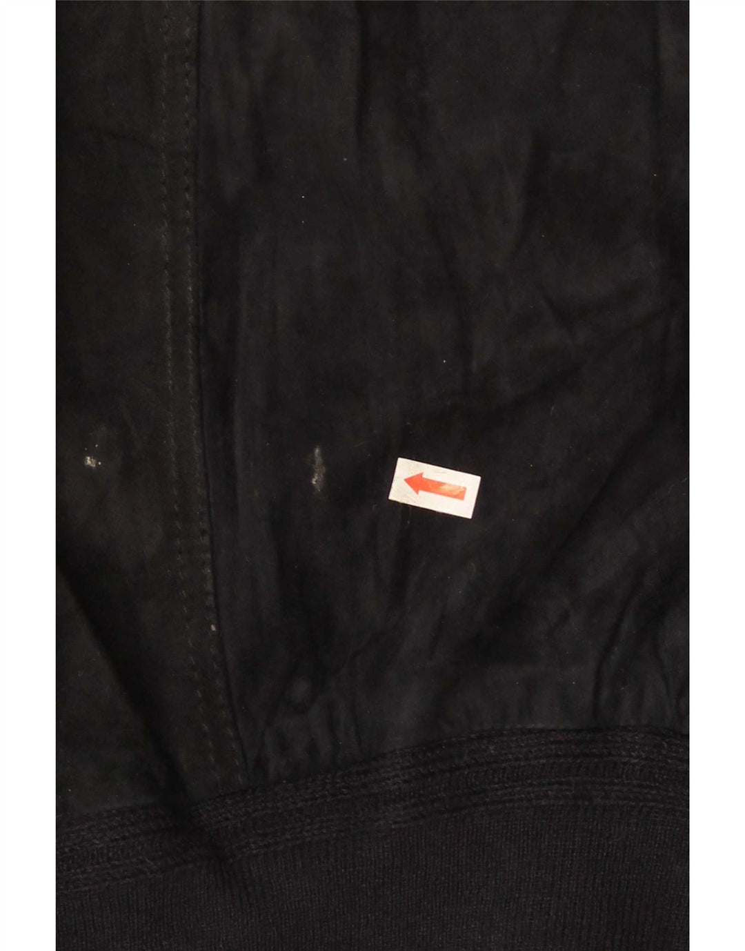 Vintage Mens Suede Bomber Jacket UK 36 Small Black Leather