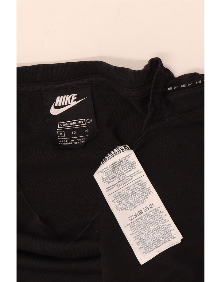 Nike Mens T-Shirt Top XL Black Cotton
