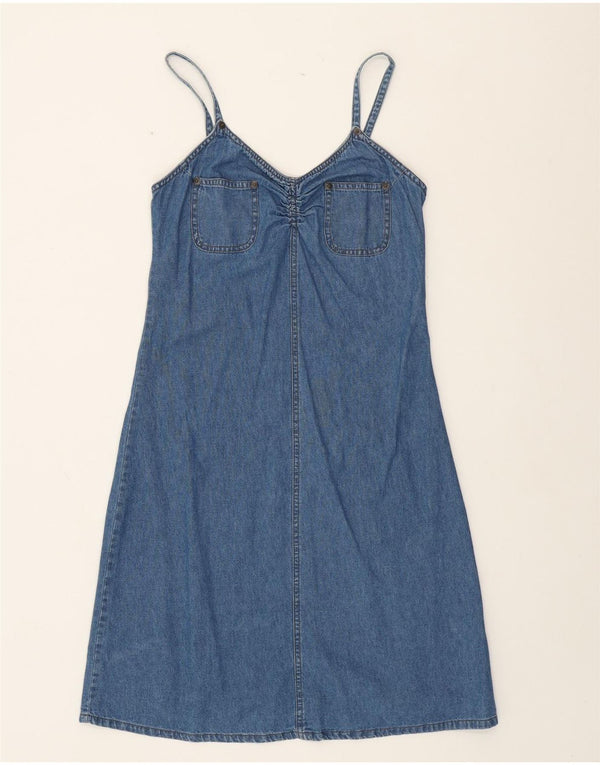 KISKA&KISKA Womens Denim Slip Dress UK 10 Small Blue Cotton