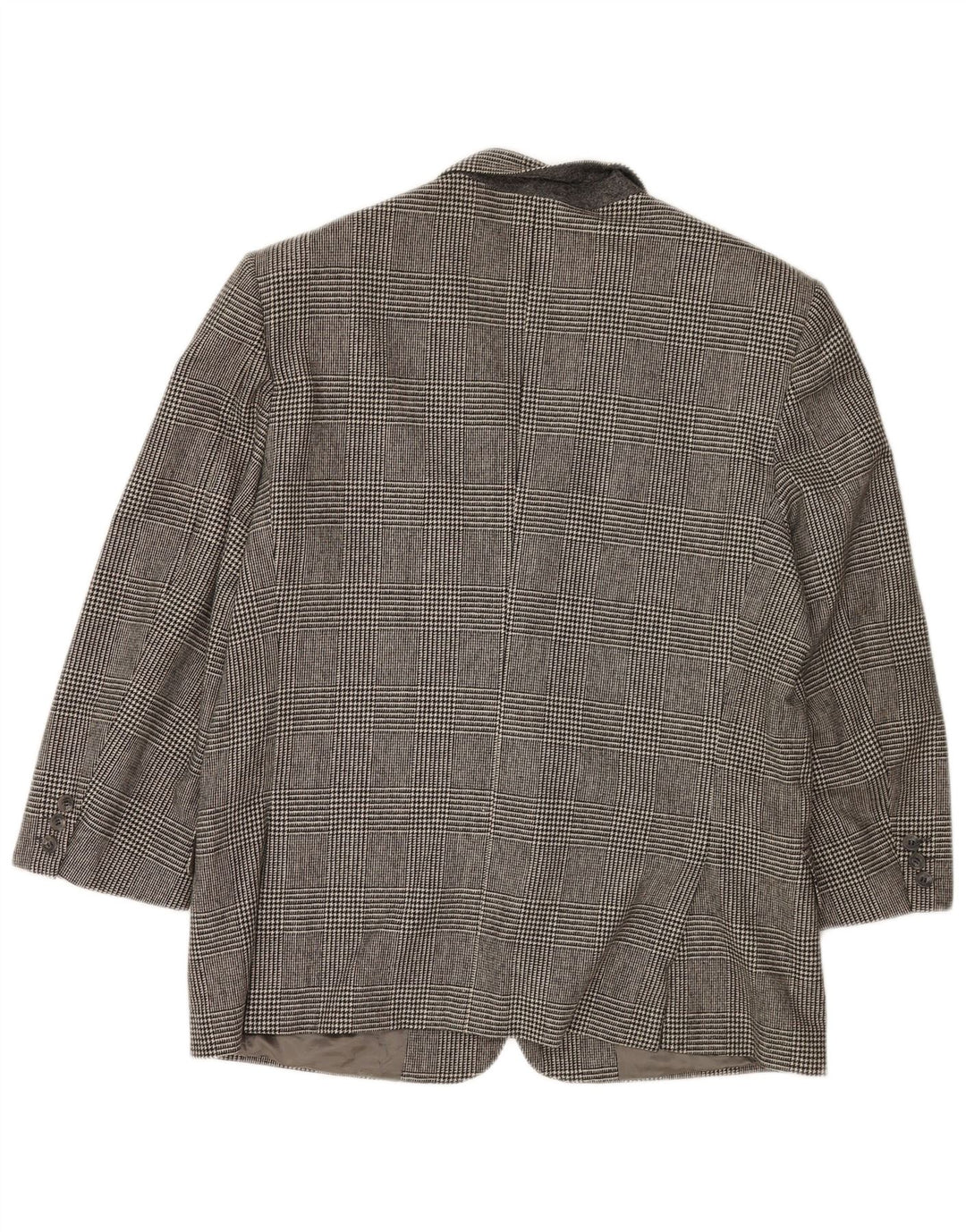 Valentino Mens 2 Button Blazer Jacket IT 54 2XL Grey Houndstooth