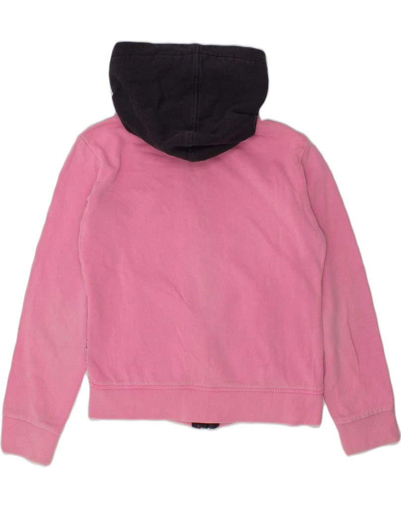 DIADORA Girls Graphic Zip Hoodie Sweater 7-8 Years Medium Pink Cotton | Vintage Diadora | Thrift | Second-Hand Diadora | Used Clothing | Messina Hembry 