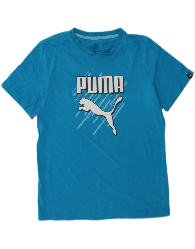 PUMA Boys Graphic T-Shirt Top 13-14 Years  Blue Cotton Vintage Puma and Second-Hand Puma from Messina Hembry 