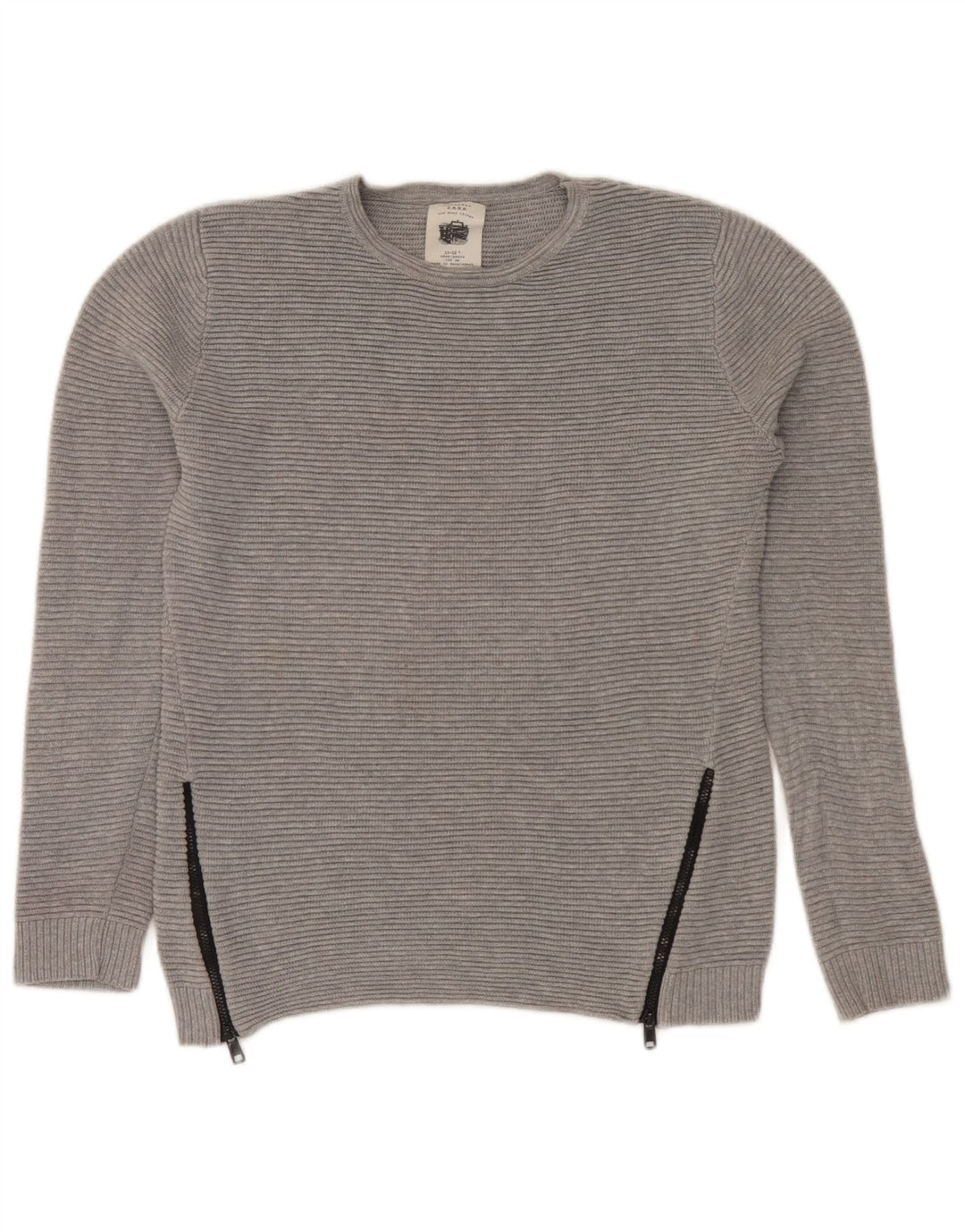 Zara Boys Crew Neck Jumper Sweater 11-12 Years Grey