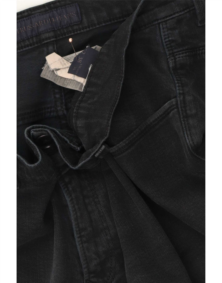 Trussardi Mens Slim Jeans W36 L34 Black Cotton