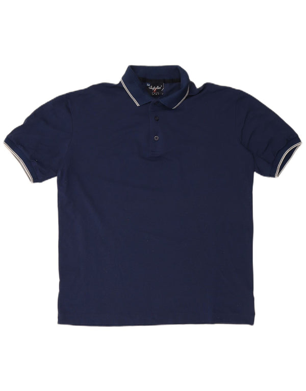 AUSTRALIAN L'ALPINA Mens Polo Shirt IT 54 XL Navy Blue Polyamide