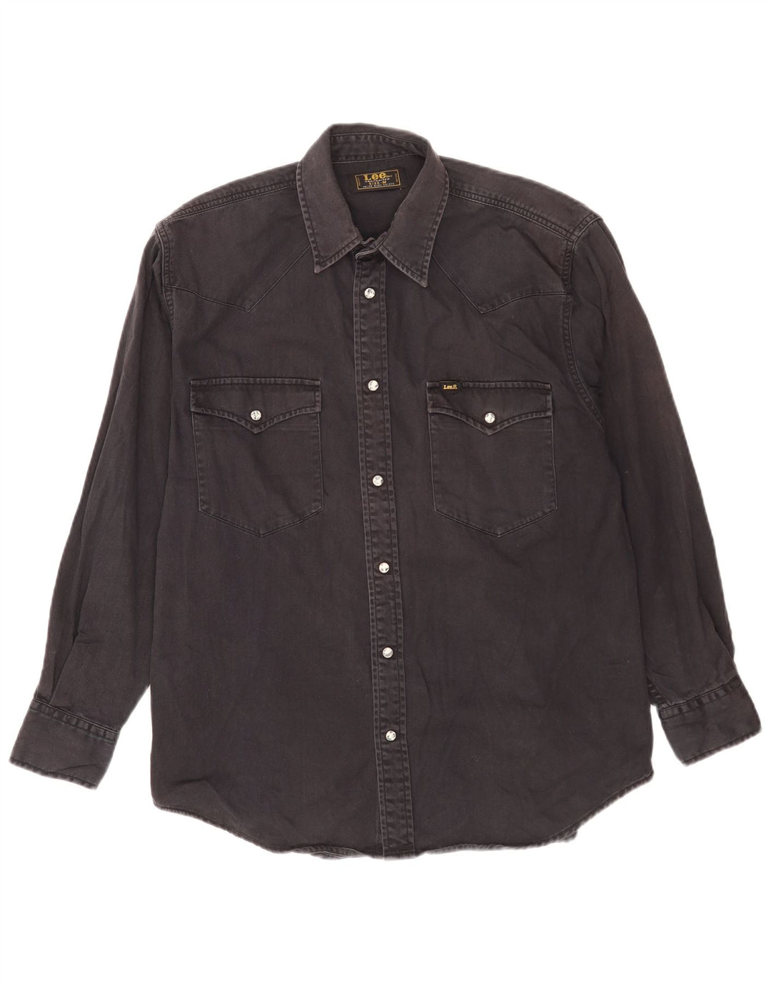 Lee Mens Denim Shirt Medium Black Cotton