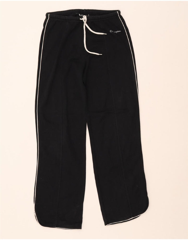 CHAMPION Womens Tracksuit Trousers UK 12 Medium Black Cotton