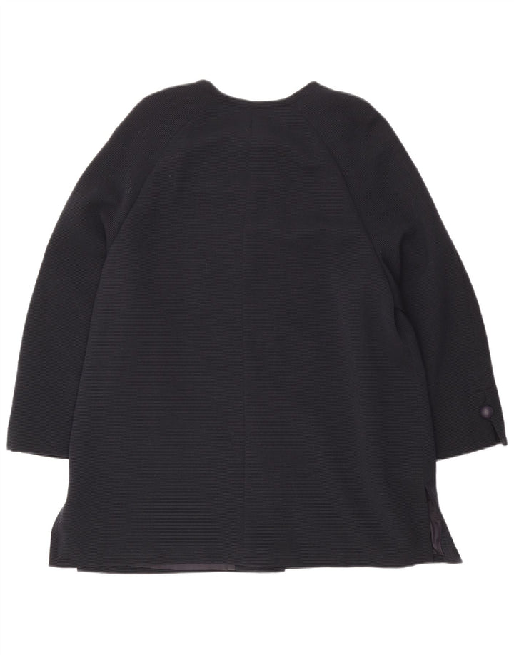 Carisma Womens Longline 5 Button Blazer Jacket IT 50 XL Navy Blue Wool